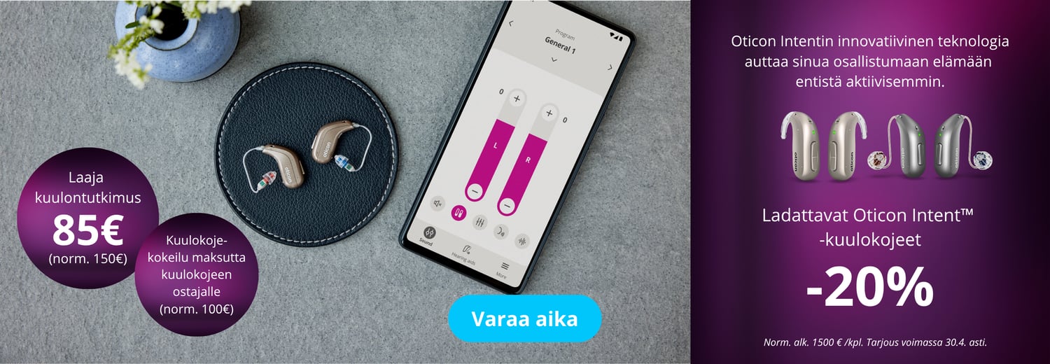 Oticon Intentin innovatiivinen teknologia auttaa sinua osallistumaan elämään entistä aktiivisemmin.